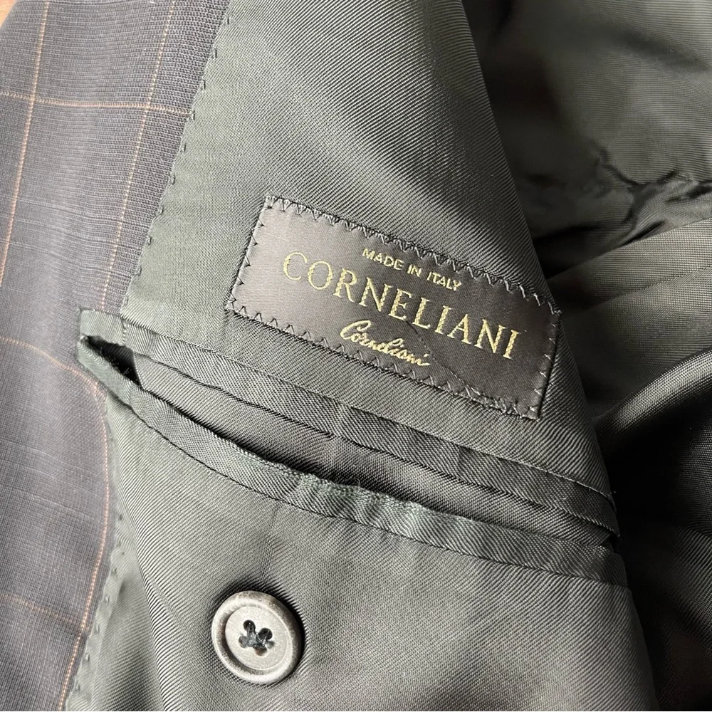 Corneliani Extra Fine Virgin Wool 3 Button Tailored Blazer IT50R US40R
